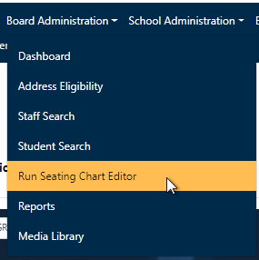 Run Seating Chart Editor - Board Administration